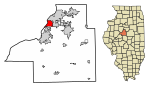 Tazewell County Illinois Incorporated and Unincorporated areas Creve Coeur Highlighted